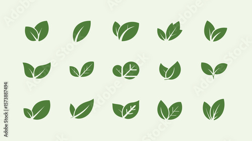  Green Leaf Icon Collection – Eco, Vegan, Bio, Natural Symbols – Isolated Vector Set
A versatile collection of green leaf icons. Ideal for eco-friendly, natural, vegan, and bio label designs. EPS 10 v