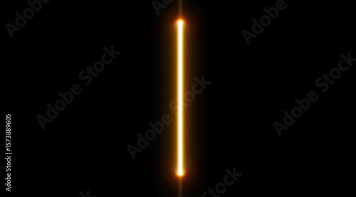 A single line of light in darkness