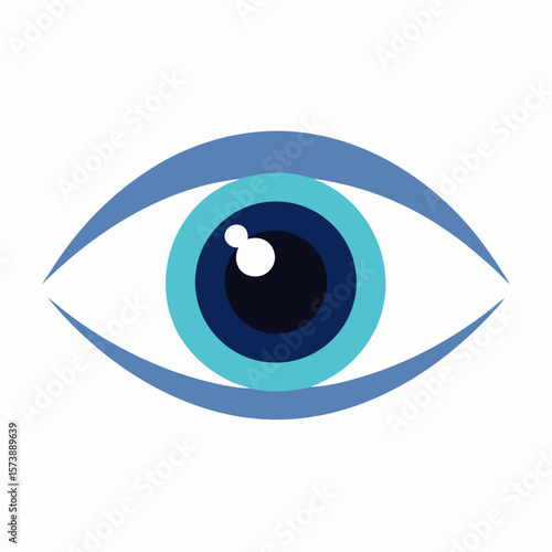 Realistic Eye Vision Symbol Vector