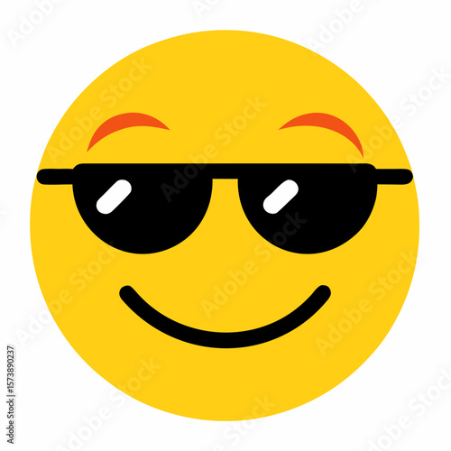 Smiley Emoji Face With Sunglasses Icon