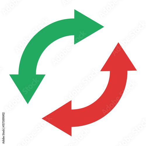 Repeat Action Arrows Vector Design