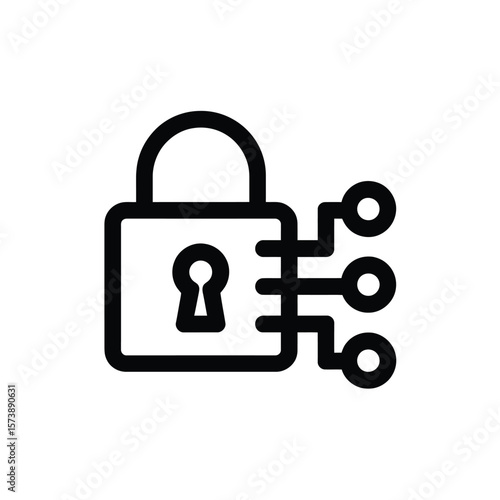 Secure network connection icon representing cybersecurity and data protection