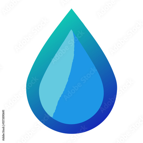Shiny Water Drop Symbol Illustration