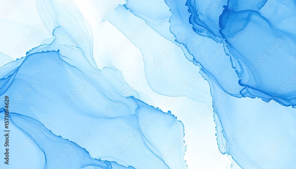 Fototapeta premium Abstract blue fluid art