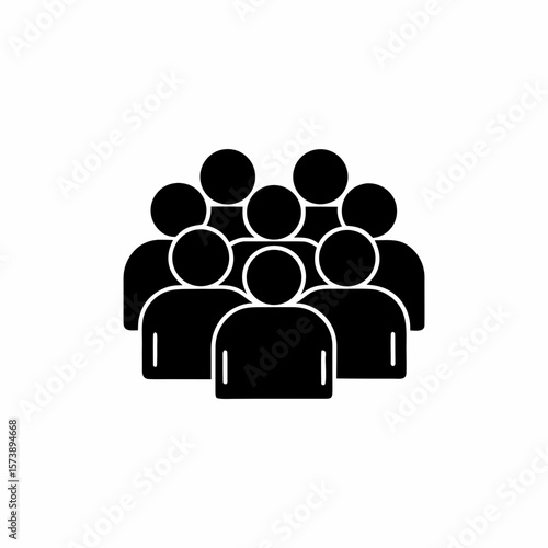 creative details Outline People Overcrowding Icon vector illustration