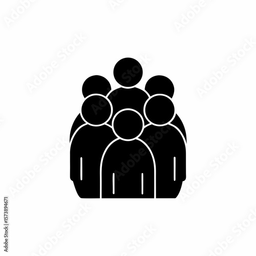 creative details Outline People Overcrowding Icon vector illustration