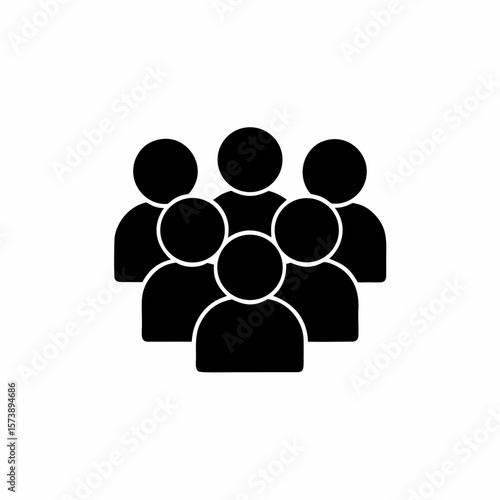 creative details Outline People Overcrowding Icon vector illustration