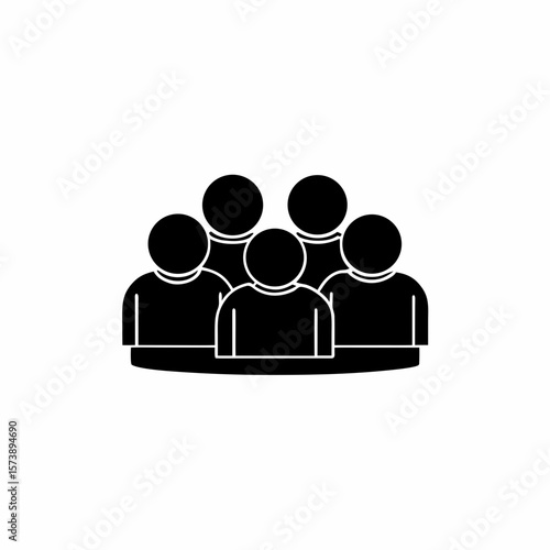 creative details Outline People Overcrowding Icon vector illustration