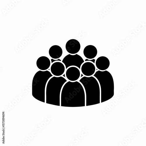 creative details Outline People Overcrowding Icon vector illustration
