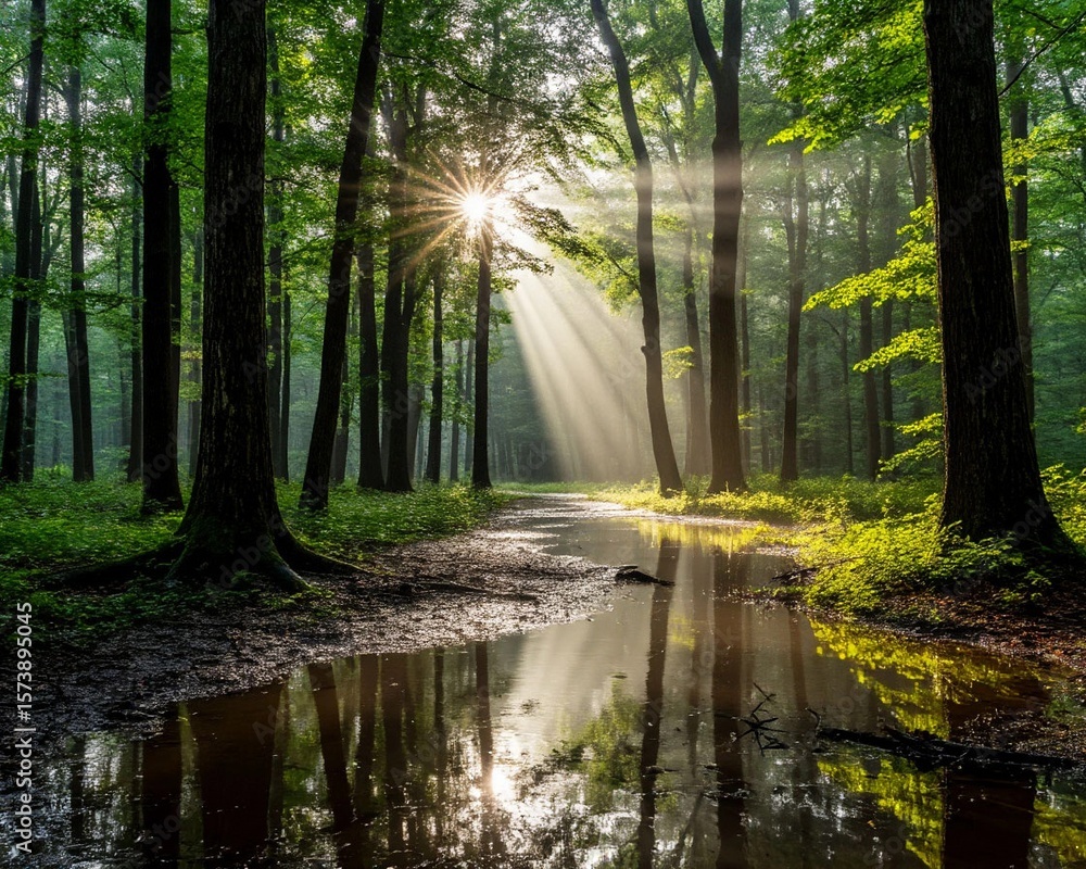 Fototapeta premium Mystic Forest Illumination