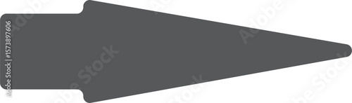 Right Arrow vector icon. Flat gray symbol. Pictogram is isolated on a white background. Designed for web and software interfaces.