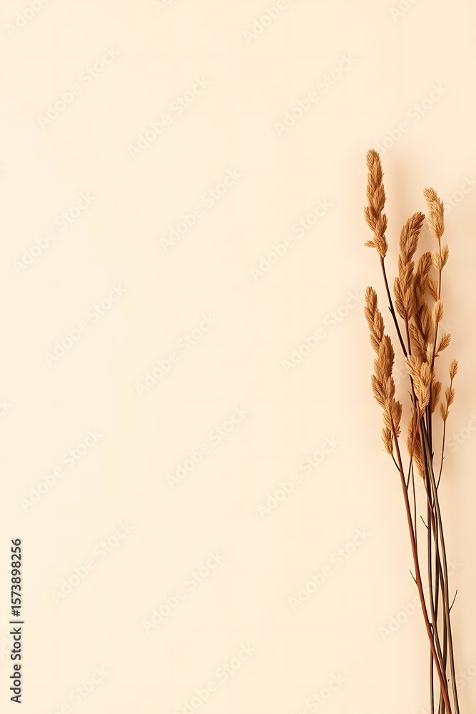 custom made wallpaper toronto digitalDelicate dried grass arrangement on a neutral backdrop creating empty space