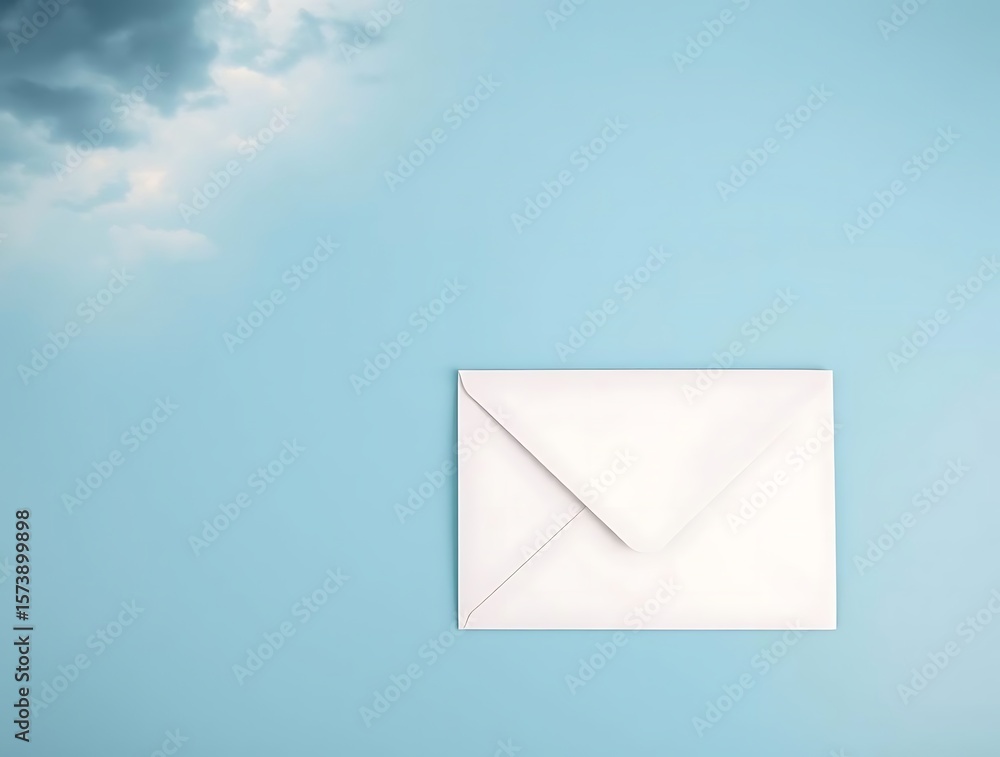 custom made wallpaper toronto digitalSingle white envelope presented against a pale blue sky background