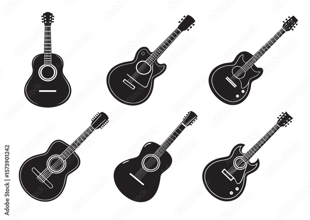 Fototapeta premium Guitar Vector, Guitar Design, Guitar Icon