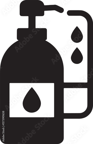 Liquid Soap Dispenser and Hand Sanitizer Icon