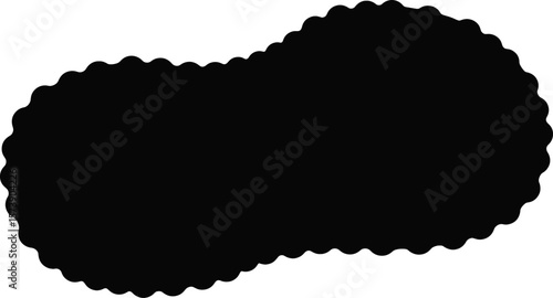 Abstract Black Blob Shape, Irregular Outline, Organic Form