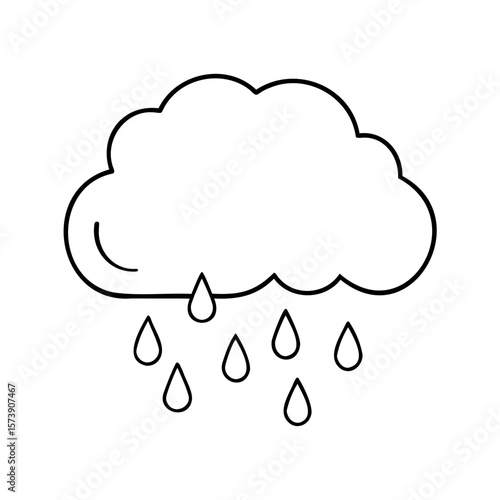 Cloud raining water drops weather