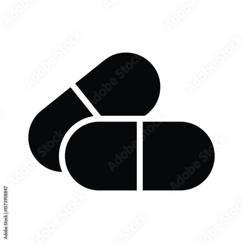 Get a sight of this glyph style icon showing drugs