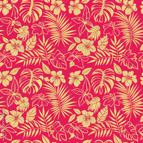 Tropical floral pattern