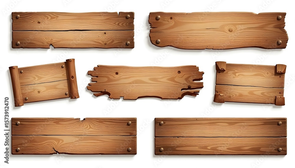 Naklejka premium Rustic banner vector collection, vintage panel vector design.