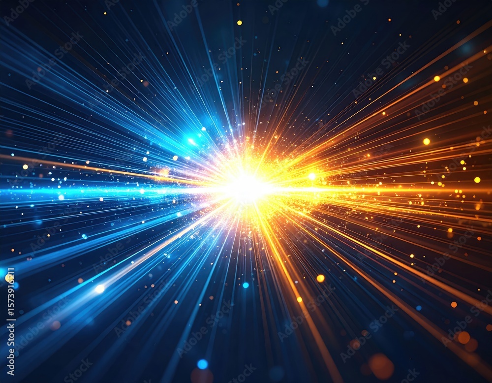 Naklejka premium Abstract burst of light