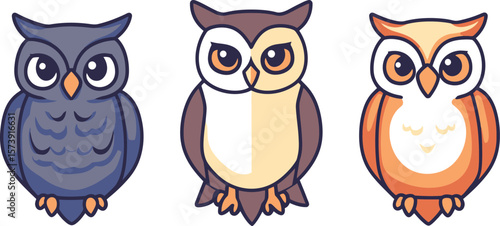 Wallpaper Mural set of owls Torontodigital.ca