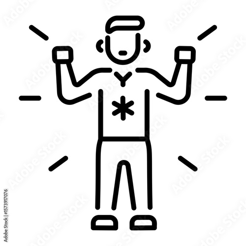 A line style icon showing the immune system