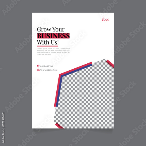 Business brochure cover annual report cover, book cover or flyer design. Leaflet presentation. Catalog with Abstract geometric background. Modern publication poster magazine, layout, template,