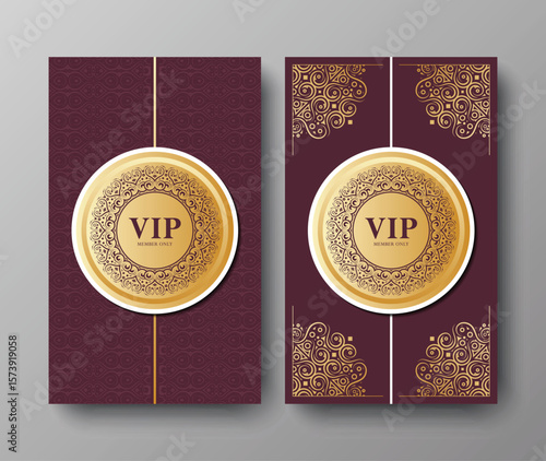 Elegant Gold Framed VIP Card Design for Exclusive Member Access