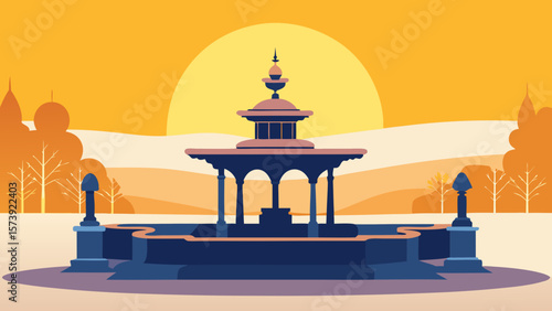 mahal vector illustration
