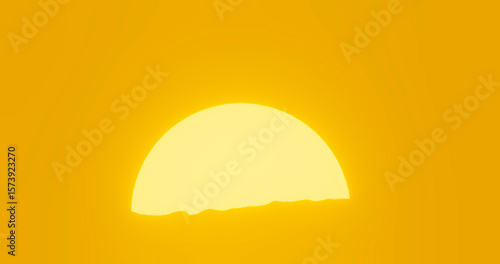 Sunrise over ocean surface with reflection 