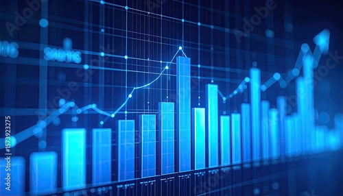 Wallpaper Mural Abstract financial graph Torontodigital.ca