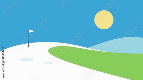 vector illustration of a landscape with trees