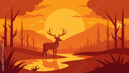 kangaroo in the sunset