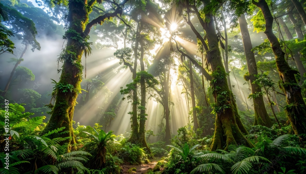 Naklejka premium Tropical beach with approaching storm