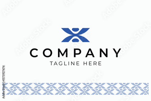 Modern and Stylish Letter X People logo
