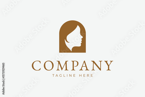 simple Beauty face logo design