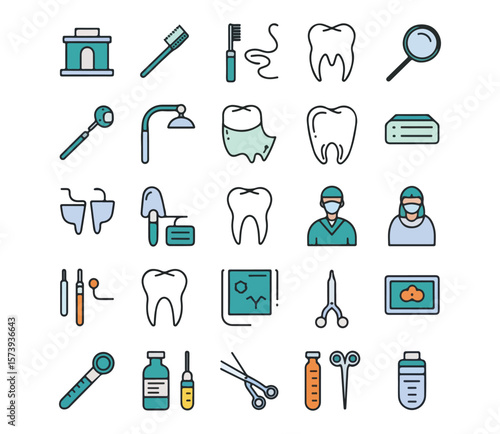 Dental icon set. Dental Clinic icon collection