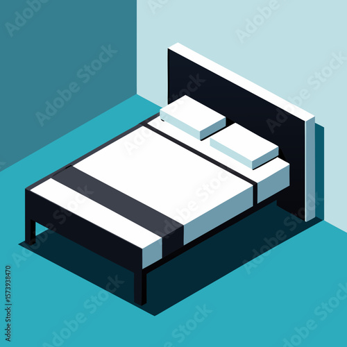 Modern Isometric Bed Design