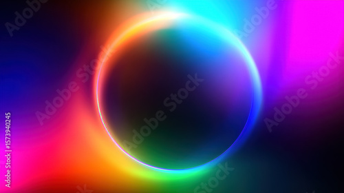 Abstract gradient background with vibrant, luminescent circles creating a modern, colorful and smooth graphic design effect for displays.