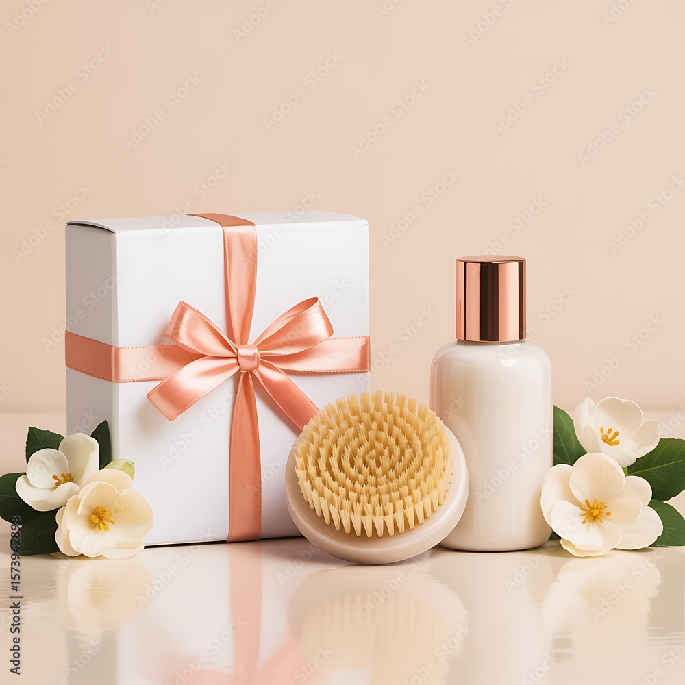 custom made wallpaper toronto digitalLuxury spa gift set with body brush lotion bottle and flowers