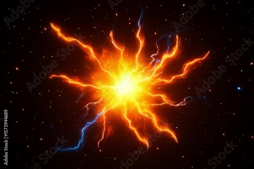fiery explosion with alpha channel