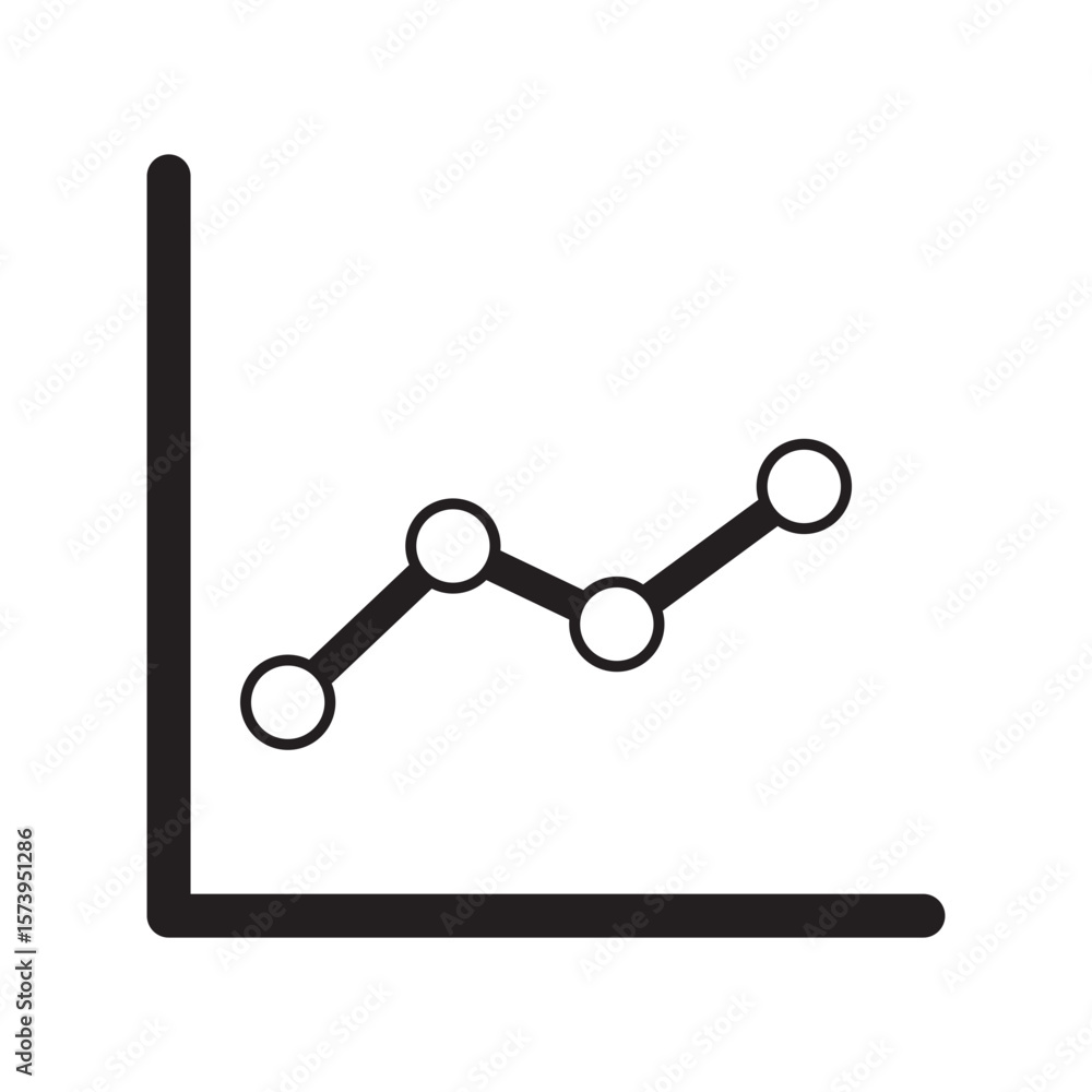 Growth Graph Vector Icon Growth Graph Vector Icon