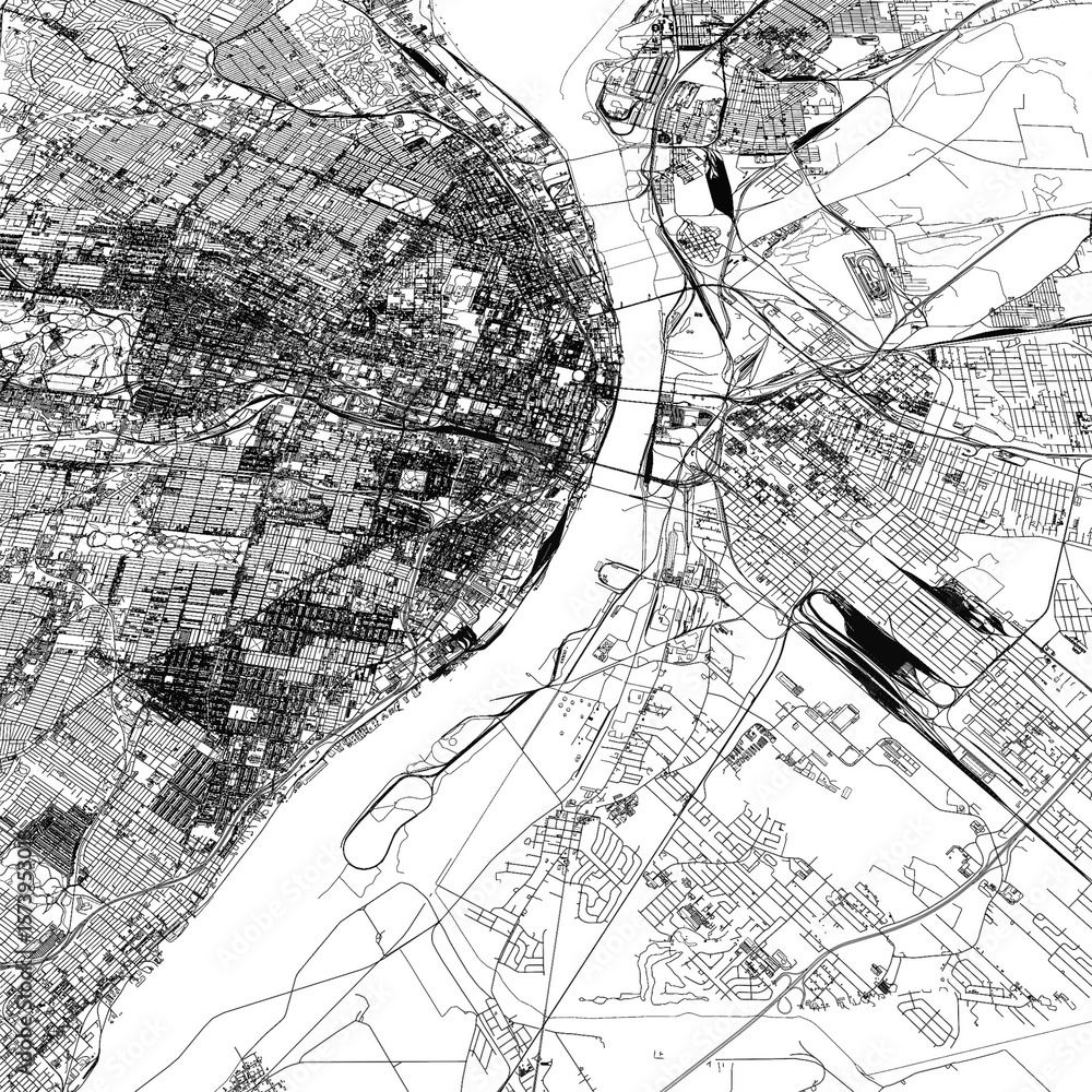 Obraz premium 3D illustration of city and urban in St. Louis Missouri USA
