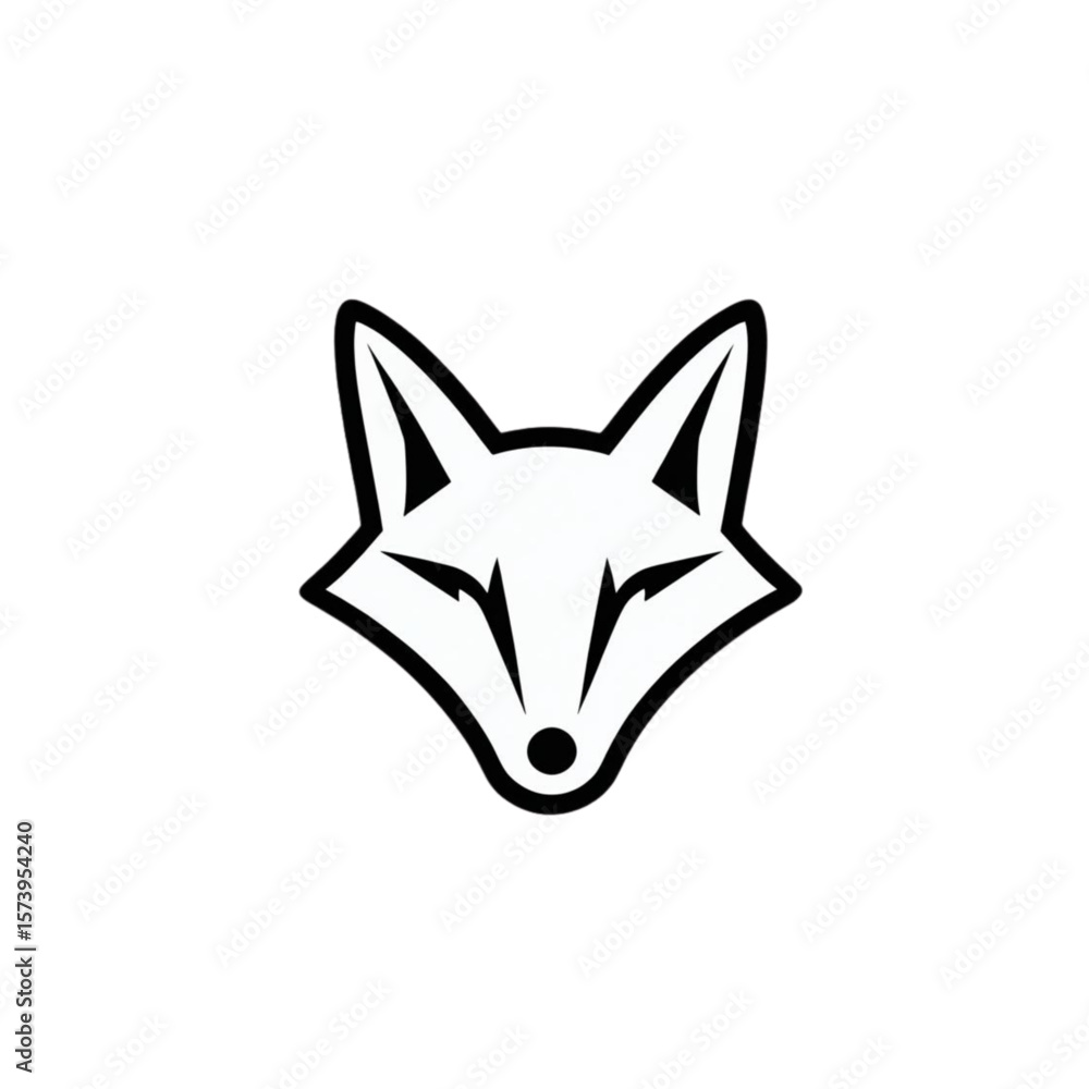 Obraz premium fox head isolated on white