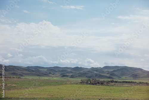 landscape on the mountains of Armenia and the sky