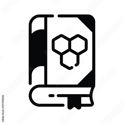 Have a look at this trendy glyph icon of chemistry book
