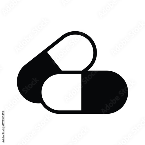 Get a sight of this glyph style icon showing drugs