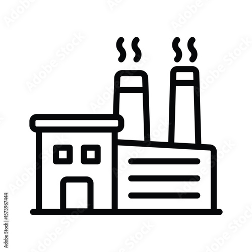 An amazing outline icon of industry energy consumption