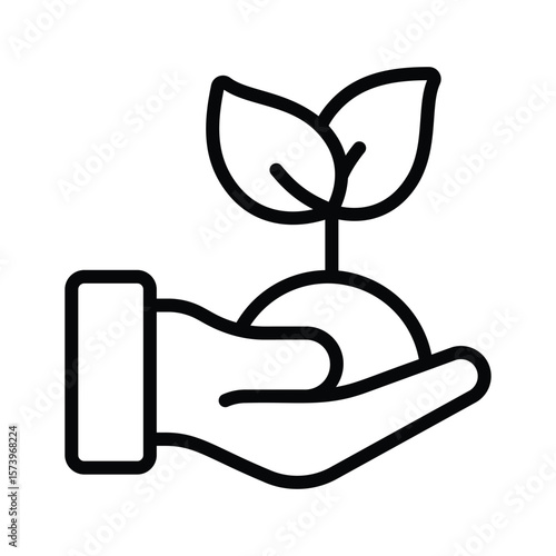 Plant growth icon creatively designed in linear style